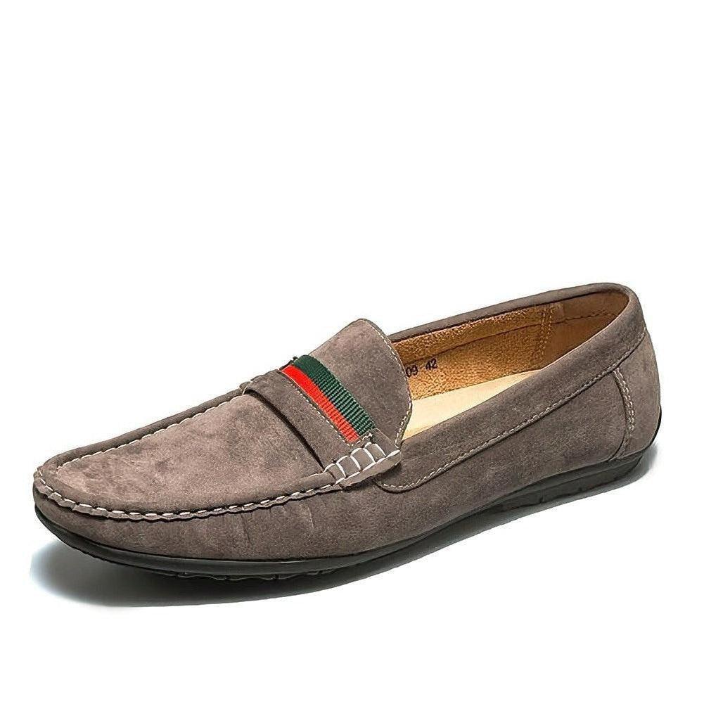 Męskie - Buty żeglarskie - Zamsz Płócienny design - Stylowe obuwie do codziennych przygód