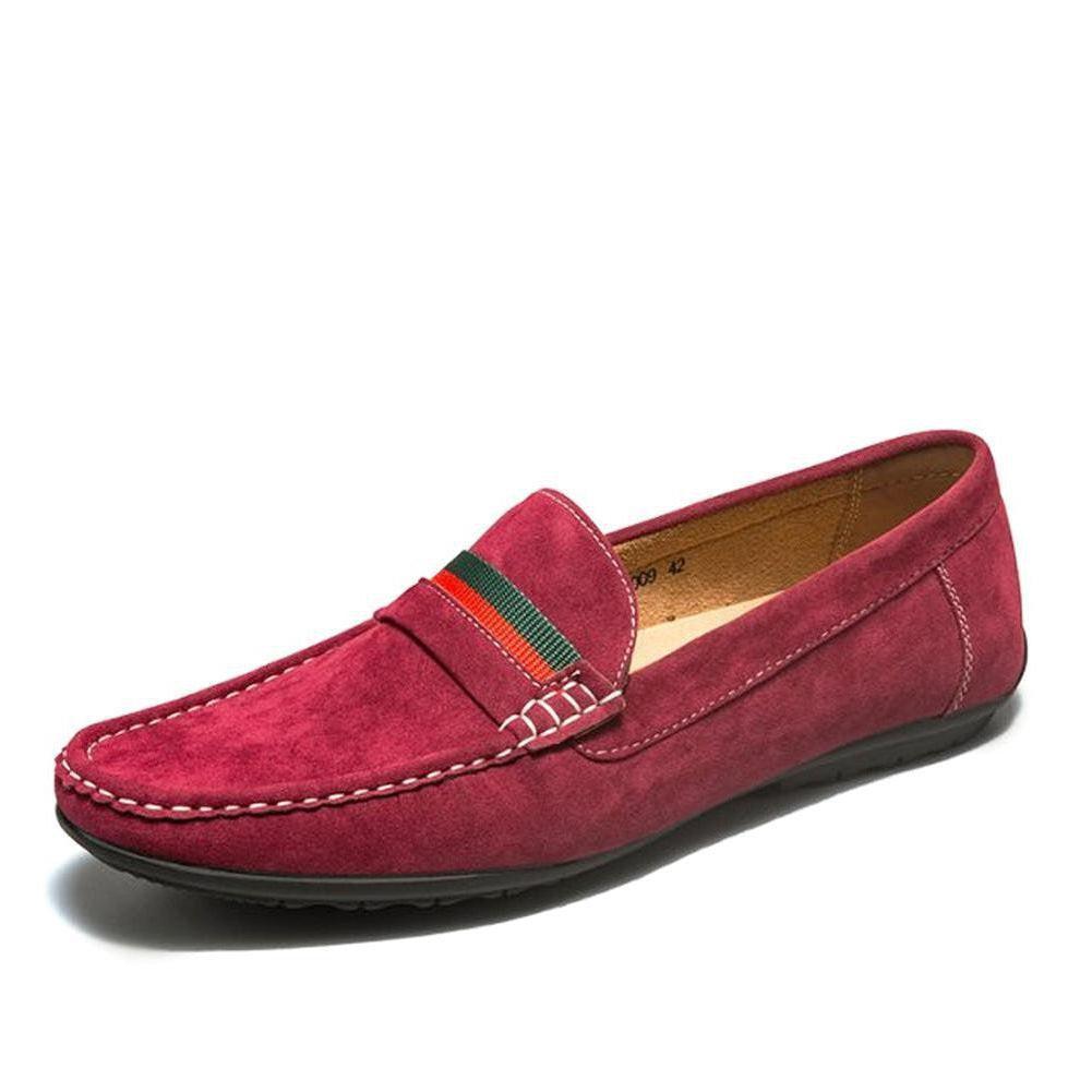 Męskie - Buty żeglarskie - Zamsz Płócienny design - Stylowe obuwie do codziennych przygód