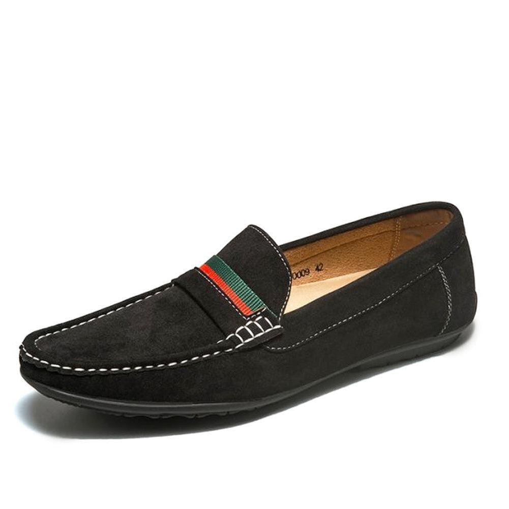 Męskie - Buty żeglarskie - Zamsz Płócienny design - Stylowe obuwie do codziennych przygód