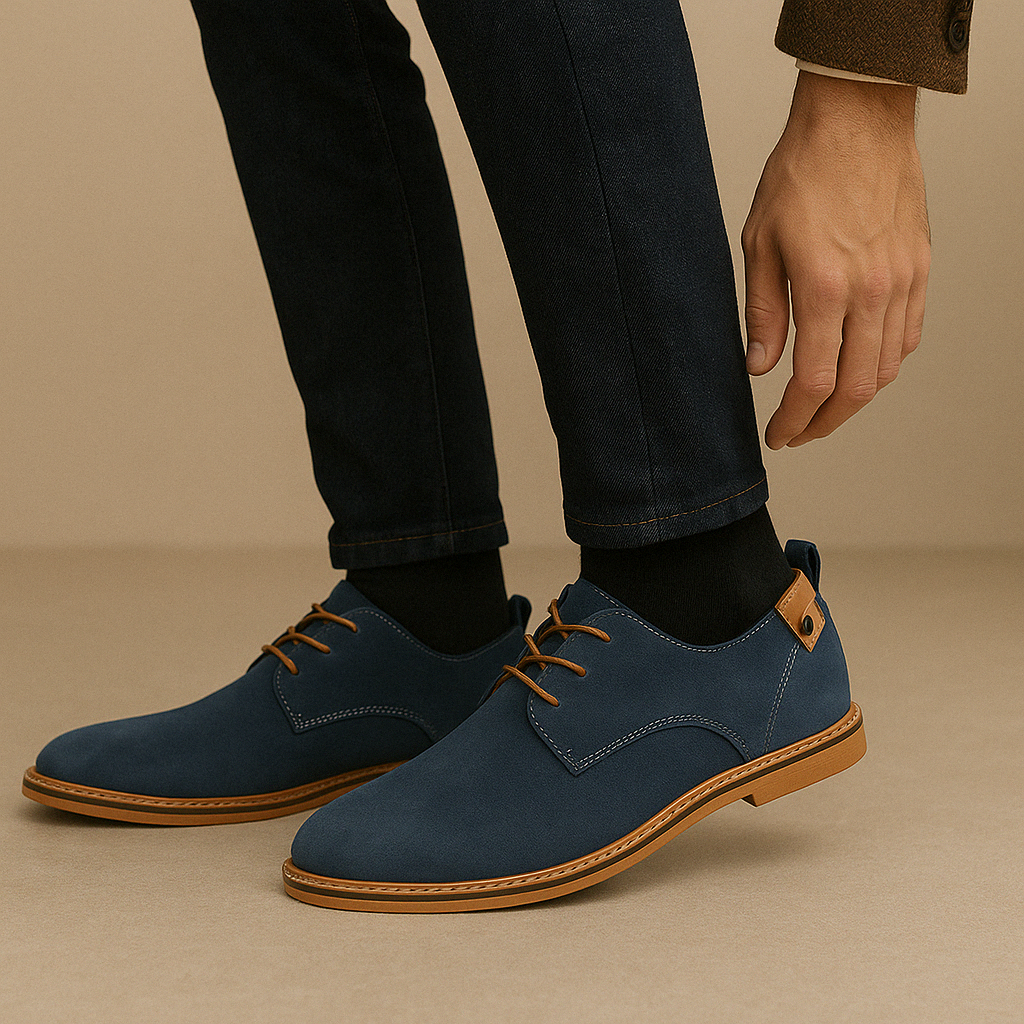Męskie - Zamszowe buty - Elegancki design - Stylowe obuwie idealne na każdą okazję