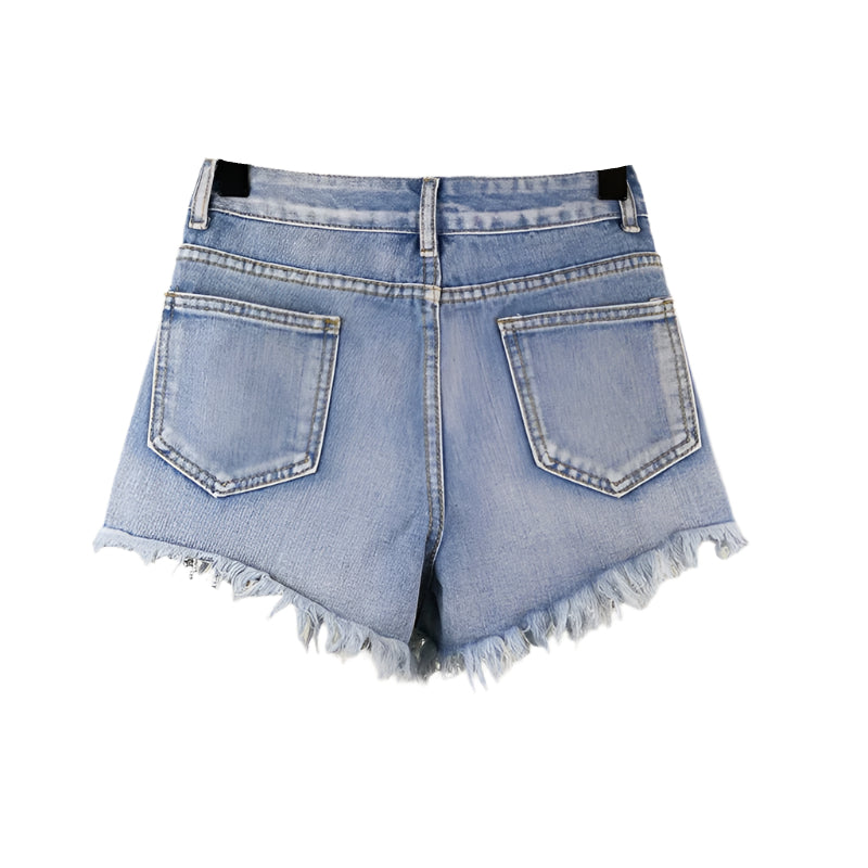 Damskie - Szorty jeansowe - Komfortowe i modne - Idealne na lato, styl casual - Must-have w każdej szafie!