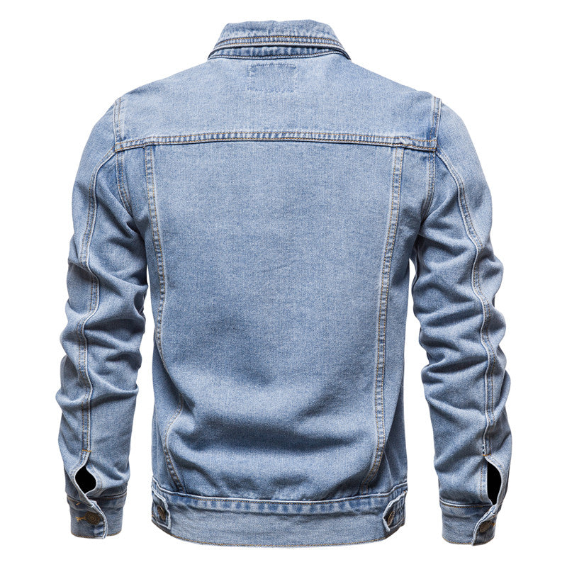 Męska - Kurtka dżinsowa - Klasyczny casualowy styl - Wytrzymały materiał - Ponadczasowy look