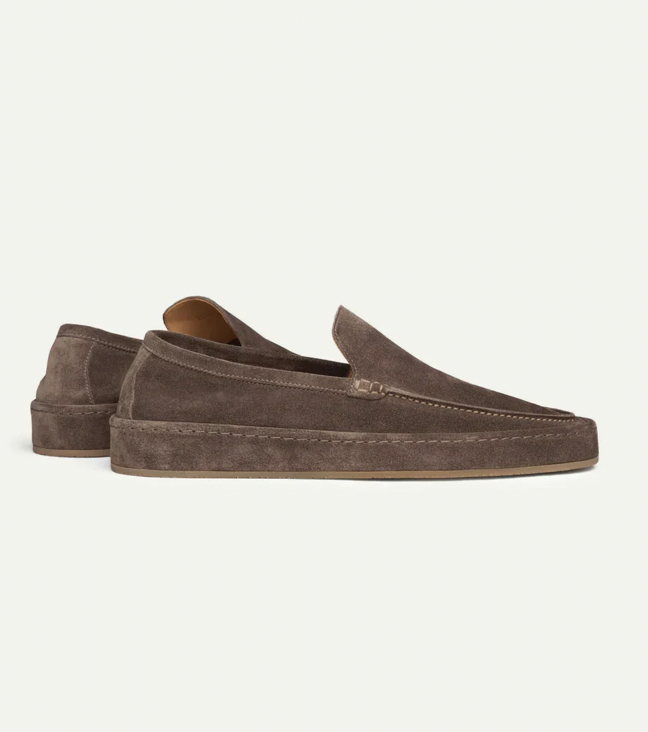 Męska - Mokasyny skórzane - Stylowe i wygodne - Codzienne buty wsuwane do komfortowego noszenia