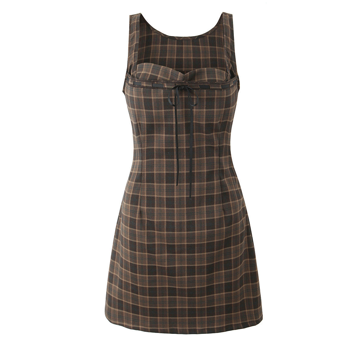 Damska - Mini sukienka bez rękawów - Poliester Letnia moda - Stylowy design - Idealna na ciepłe dni