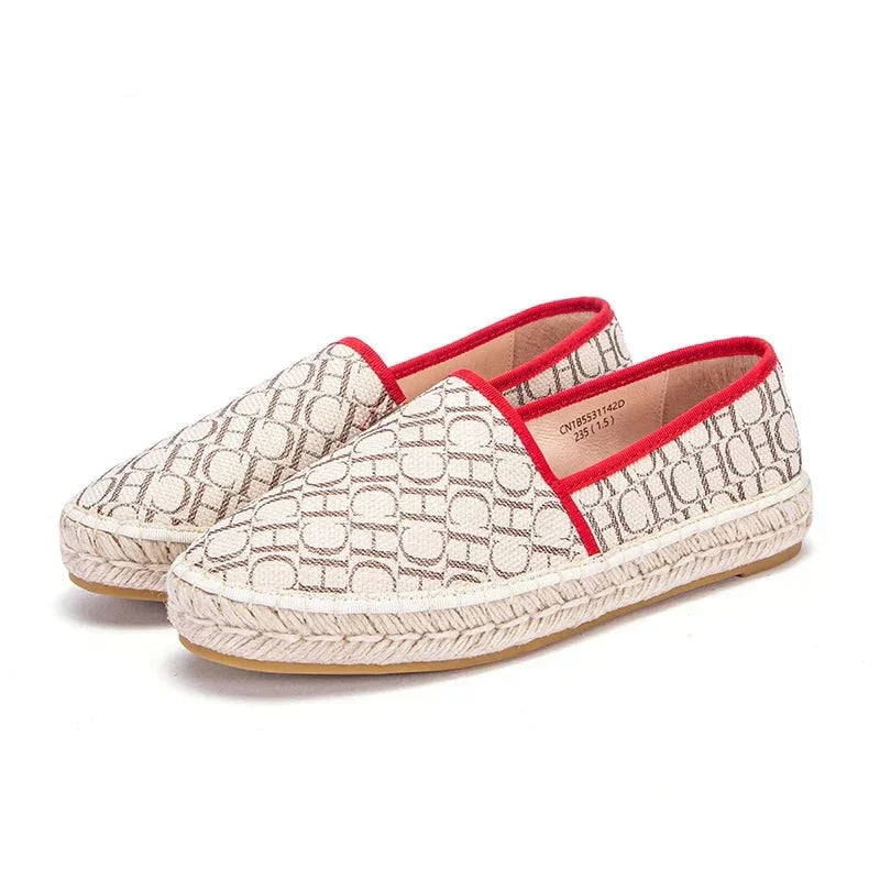 Damskie - Espadryle Buty - Wygodny materiał - Stylowe obuwie do noszenia na co dzień