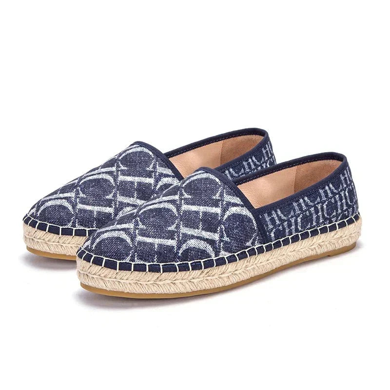 Damskie - Espadryle Buty - Wygodny materiał - Stylowe obuwie do noszenia na co dzień