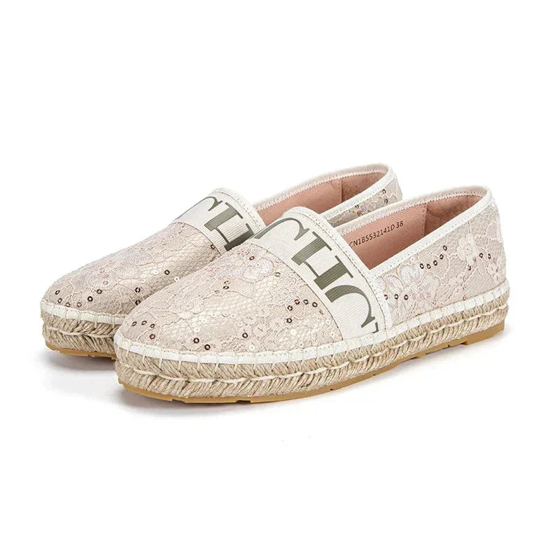 Damskie - Espadryle Buty - Wygodny materiał - Stylowe obuwie do noszenia na co dzień
