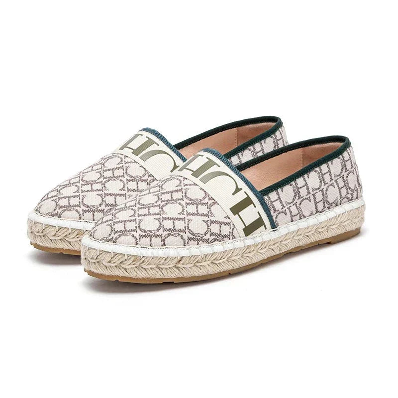 Damskie - Espadryle Buty - Wygodny materiał - Stylowe obuwie do noszenia na co dzień