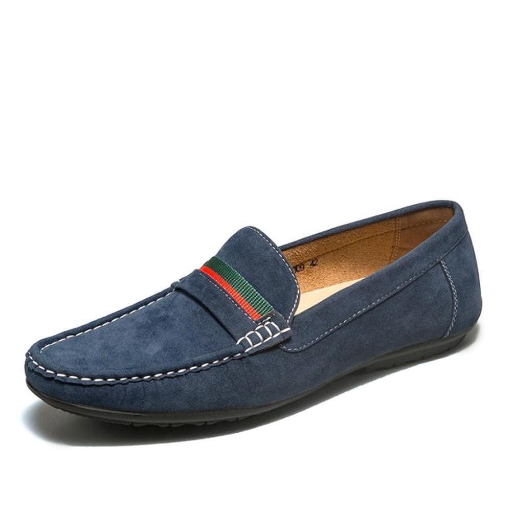 Męskie - Buty żeglarskie - Zamsz Płócienny design - Stylowe obuwie do codziennych przygód