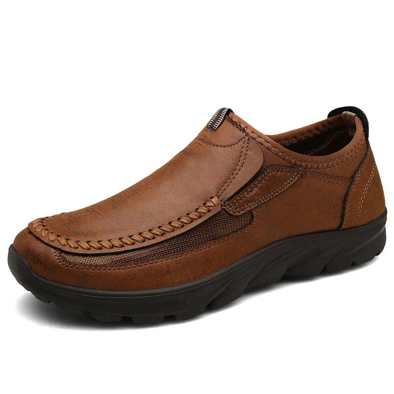 Męskie - Skórzane buty - Wygodne, stylowe obuwie idealne na co dzień - Komfort i elegancja