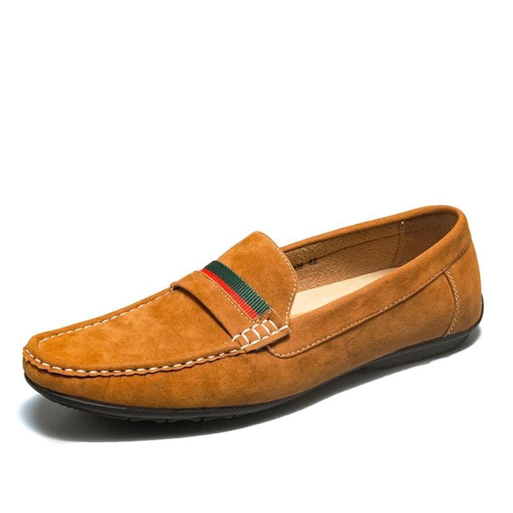 Męskie - Buty żeglarskie - Zamsz Płócienny design - Stylowe obuwie do codziennych przygód