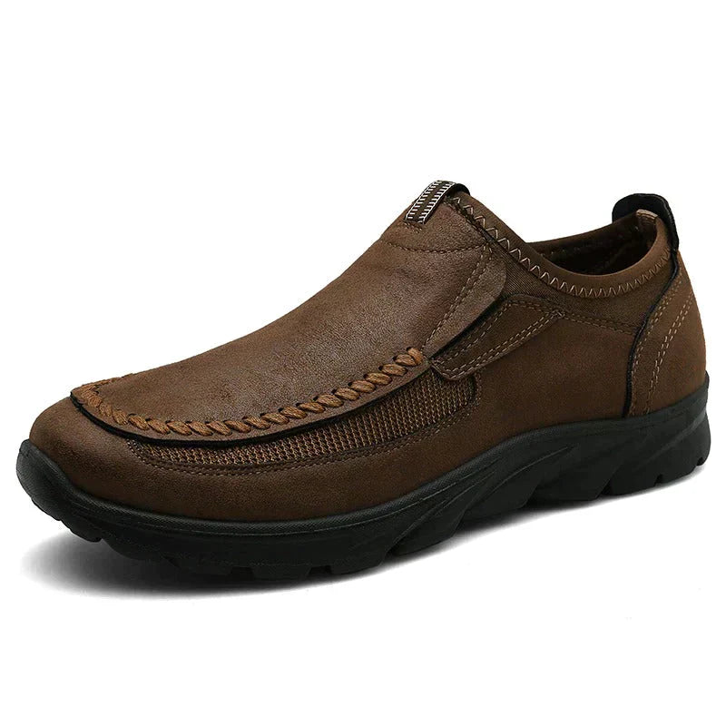 Męskie - Skórzane buty - Wygodne, stylowe obuwie idealne na co dzień - Komfort i elegancja