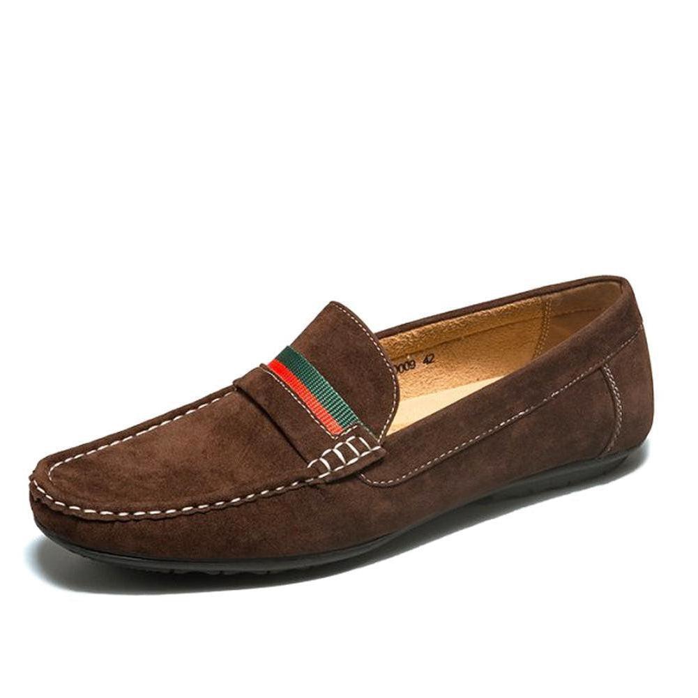Męskie - Buty żeglarskie - Zamsz Płócienny design - Stylowe obuwie do codziennych przygód