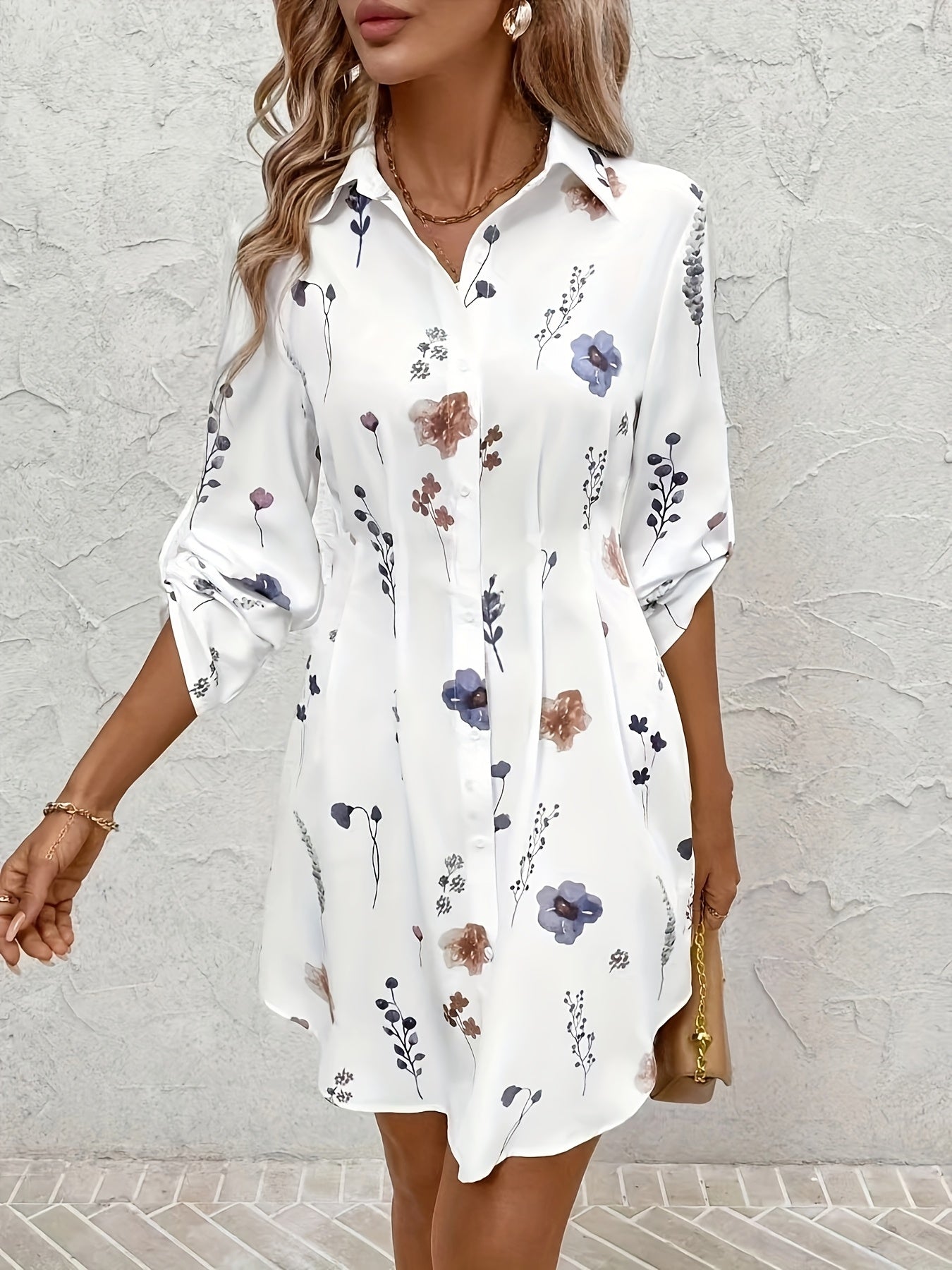 Damska - Bluzka - Wysokiej jakości tkaniny - Koronkowy wzór - Stylowy casualowy top - Modny wybór na każdą okazję