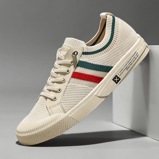 Męskie - Sneakersy - Dzianinowy Design - Wygodne Buty Codzienne na Stylowe Chwile